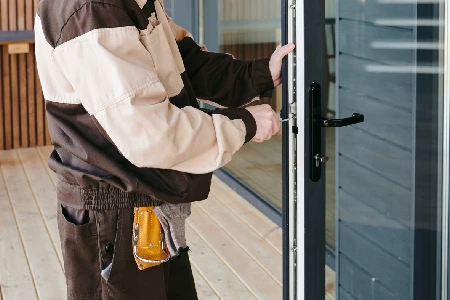 Cleaning And Polishing Glass Door Installation in York Center